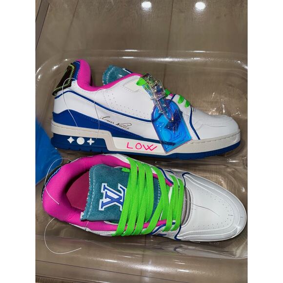 Louis Vuitton NYC Soho Pop Up Exclusive Blue White Trainer Sneaker UK 9 US 10 11 - Picture 9 of 16